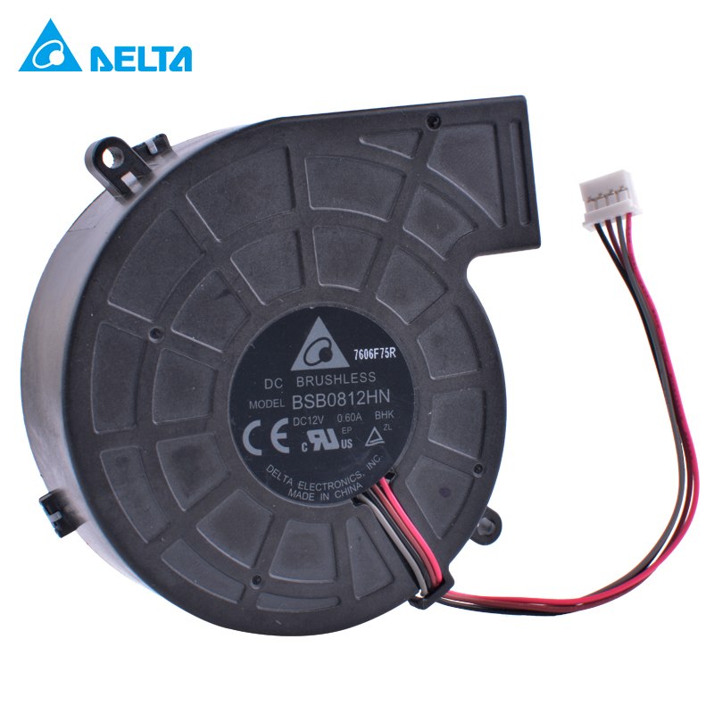 DELTA BSB0812HN 12V 0.60A 4-wire 4pin Turbo Blower Cooling Fan