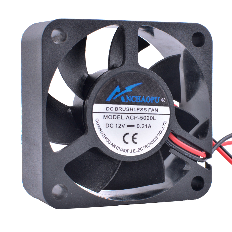 ACP-5020L 5cm 50mm 12V 0.21A Hydraulic bearing large air volume 2pin cooling fan